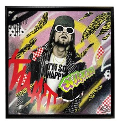 Kurt Cobain by Mr. Sly - Original Mixed Media on Board sized 35x35 inches. Available from Whitewall Galleries